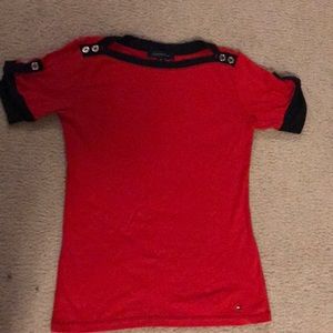 Red Tommy Hilfiger shirt